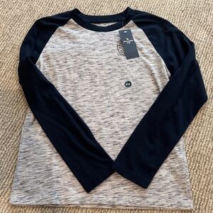 Abercrombie Kids Black and Gray Long Sleeve Tee